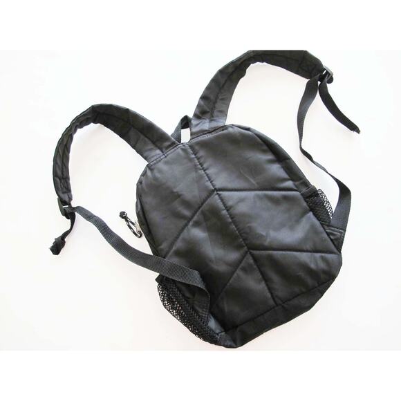 Vintage Y2K 2000s East Sport Black Silver Nylon Mini Backpack Purse